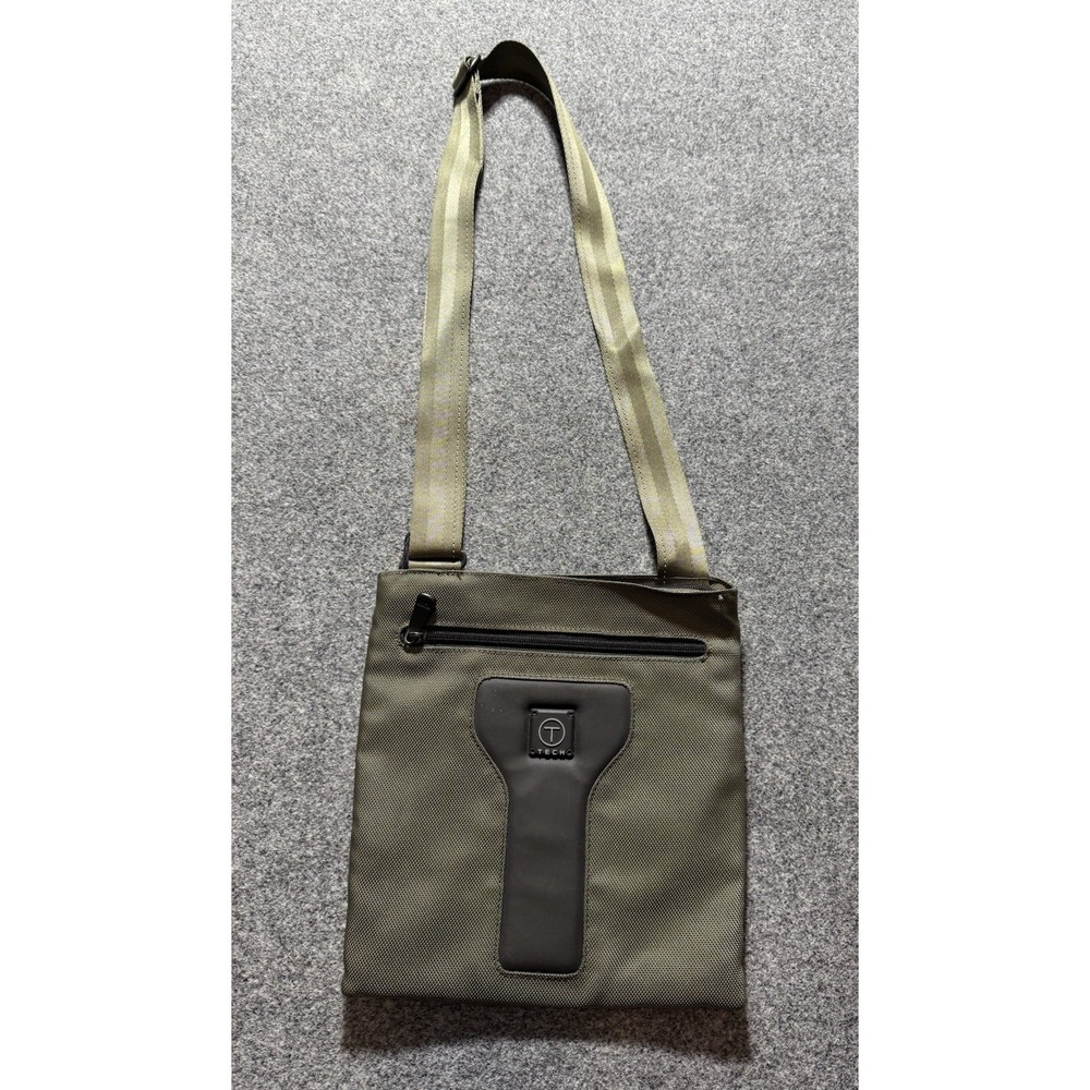 Tumi Tech Messenger Bag Cross Body Olive Green Interior‎